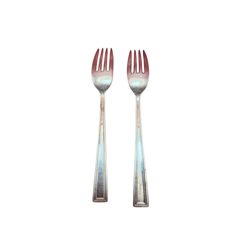 National Silver Co Calvalcade Forks Set of 2 Silverplate 7.4
